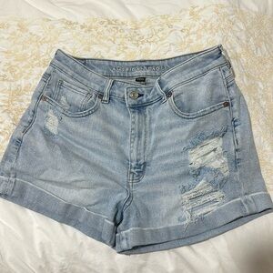 American Eagle cuffed high waisted ripped jean shorts